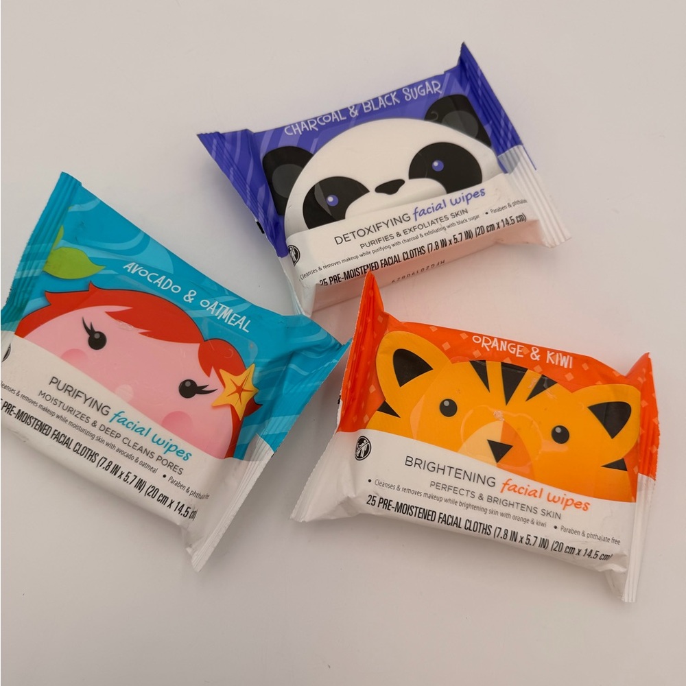 Facial Wipes Set - brightening, purifying, & detoxify